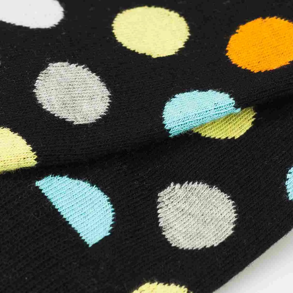 3-Pack Black Polka Dot Socks