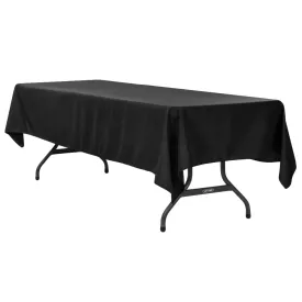 60"x120" Rectangular Polyester Tablecloth - Black