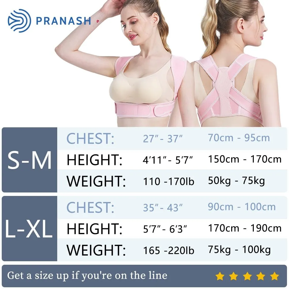 Adjustable Clavicle Posture Corrector - Back Brace Straightener for Clavicle Support and Providing Pain Relief from Neck, Shoulder, and Back