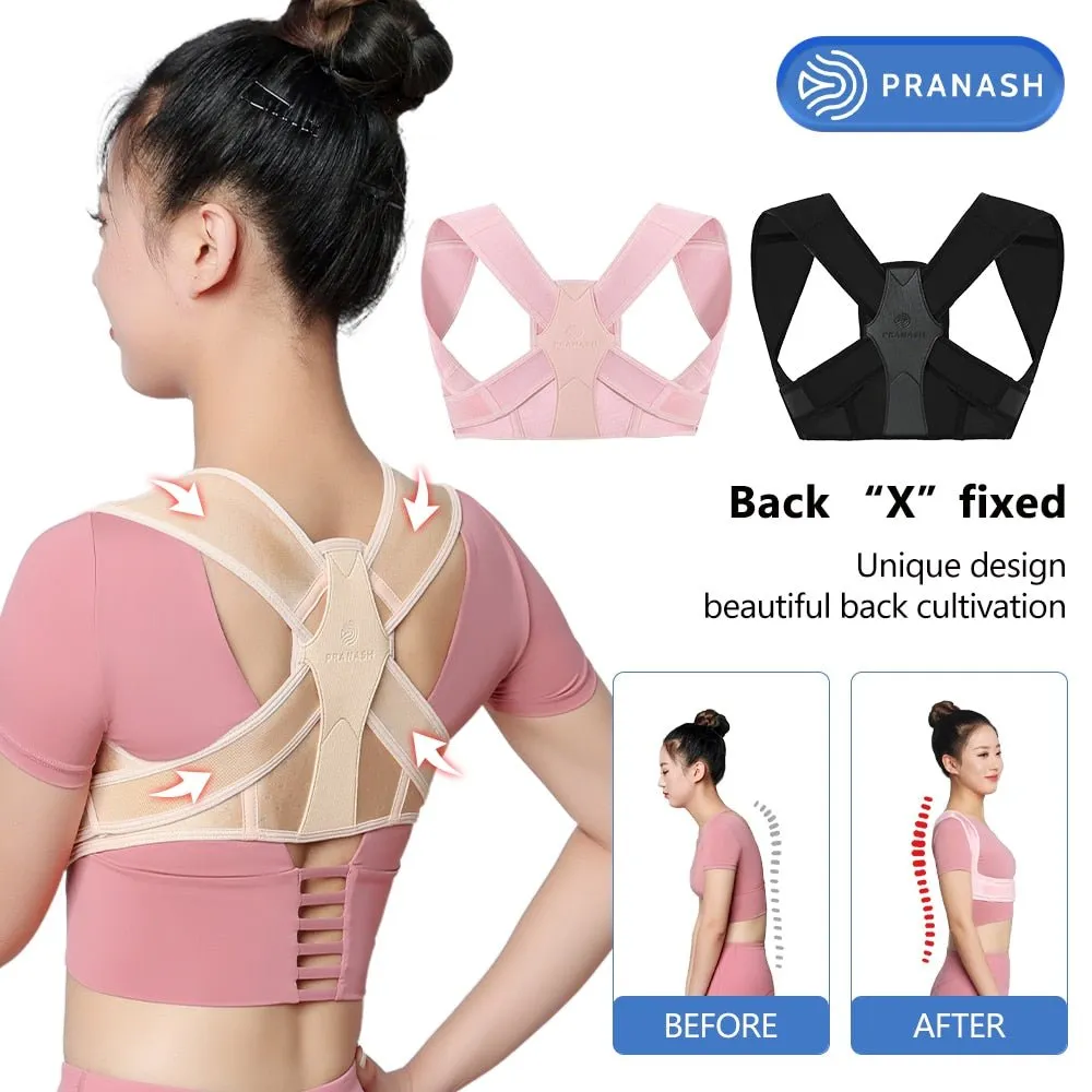 Adjustable Clavicle Posture Corrector - Back Brace Straightener for Clavicle Support and Providing Pain Relief from Neck, Shoulder, and Back