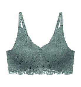 AQUA JADE NON-WIRED PUSH UP DEEP V BRA