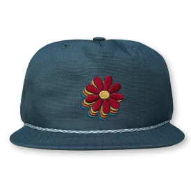 Billy Strings Red Daisy Rope Hat / Thunder Ripstop Nylon with Red Daisy