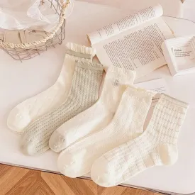 Cotton Frily Crew Socks | Mesh Socks with Ruffle | Cute Outfits