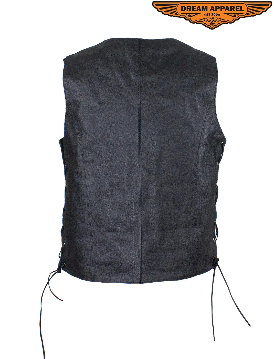 Dream Apparel Women’s Black Concealed Pocket Vest with Side Laces