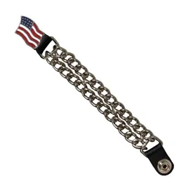 Hot Leathers VXC2003 American Flag Chain Motorcycle Biker Vest