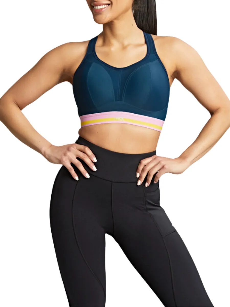 Non Wired Racerback Sports Bra - Retro Navy