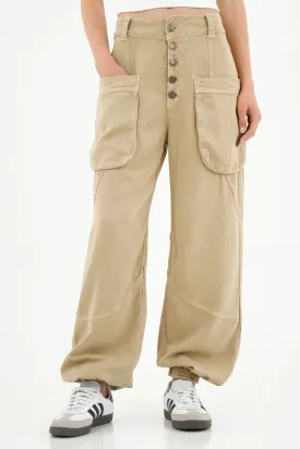 Pantalón Jogger café para mujer