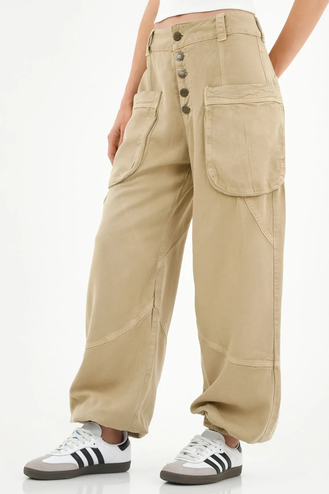 Pantalón Jogger café para mujer