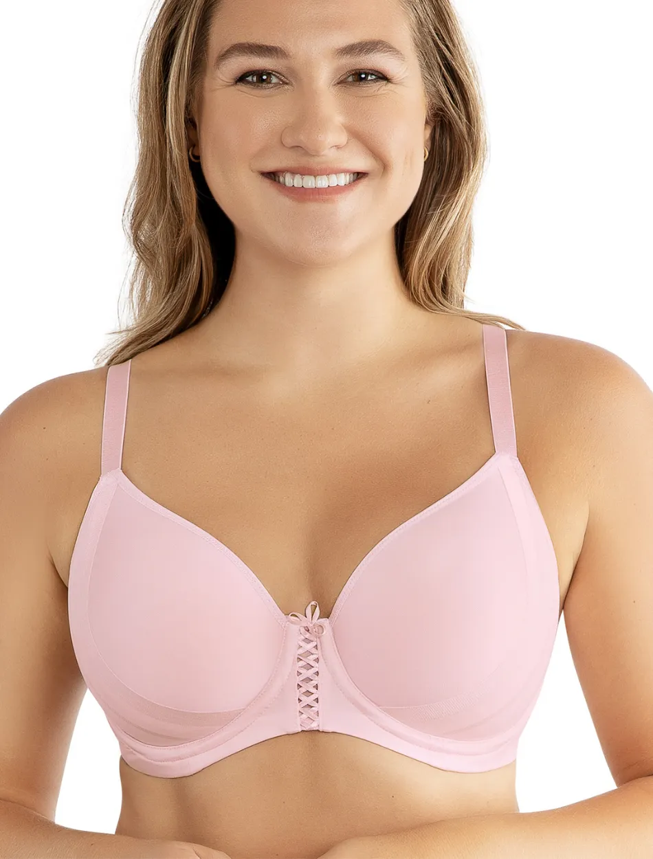 Parfait Shea Molded Spacer Bra Underwired T-Shirt Bra, Petal Pink | Pink Parfait Molded Bra | Petal Pink Molded Spacer Bras