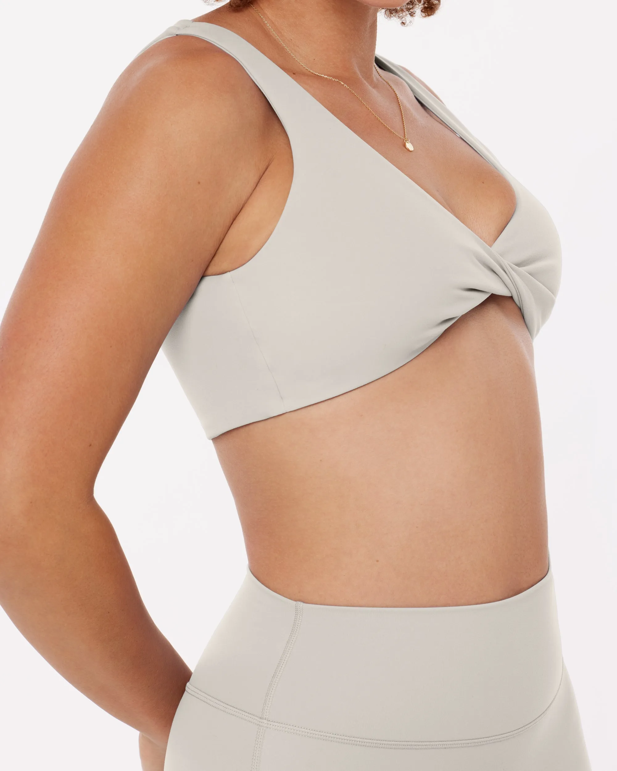 Twist-Front Reversible Padded Sports Bra