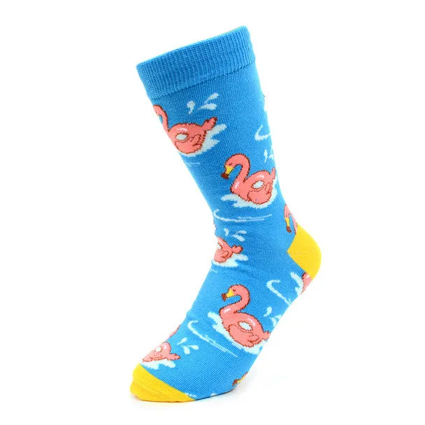 *Women's Flamingo (Pink Chickens) Tube Novelty Socks